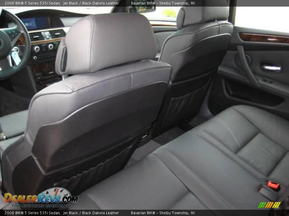 2008 BMW 5 Series 535i Sedan Jet Black / Black Dakota Leather Photo #15