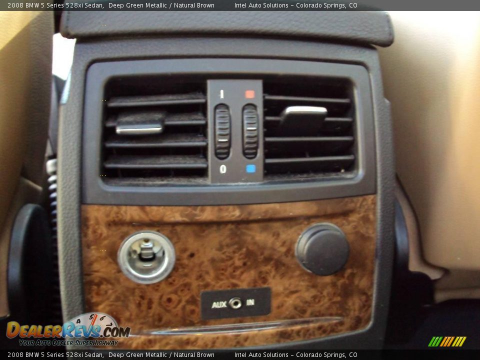 2008 BMW 5 Series 528xi Sedan Deep Green Metallic / Natural Brown Photo #22