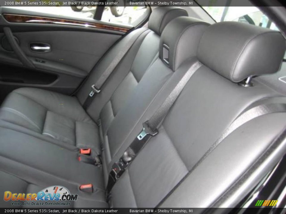2008 BMW 5 Series 535i Sedan Jet Black / Black Dakota Leather Photo #16