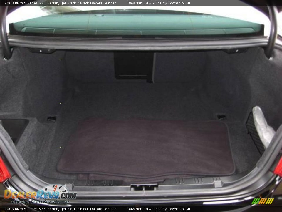 2008 BMW 5 Series 535i Sedan Jet Black / Black Dakota Leather Photo #17