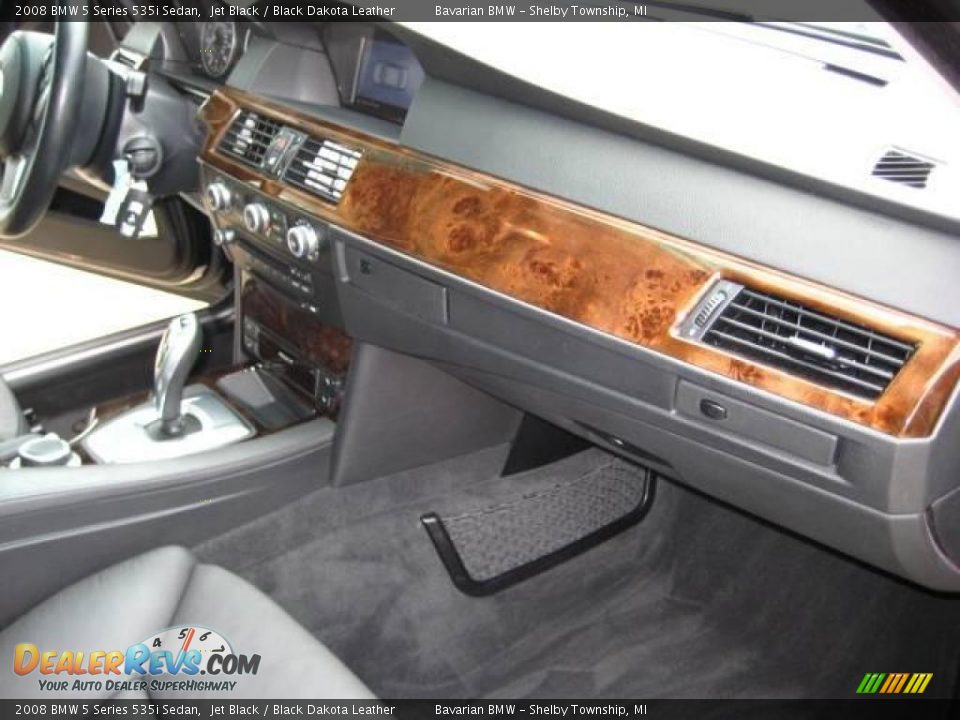 2008 BMW 5 Series 535i Sedan Jet Black / Black Dakota Leather Photo #18