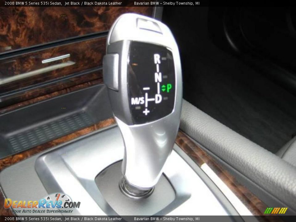 2008 BMW 5 Series 535i Sedan Jet Black / Black Dakota Leather Photo #20