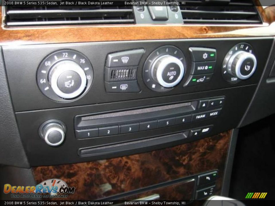 2008 BMW 5 Series 535i Sedan Jet Black / Black Dakota Leather Photo #21