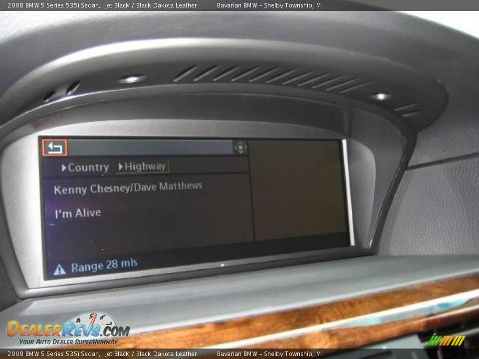 2008 BMW 5 Series 535i Sedan Jet Black / Black Dakota Leather Photo #22
