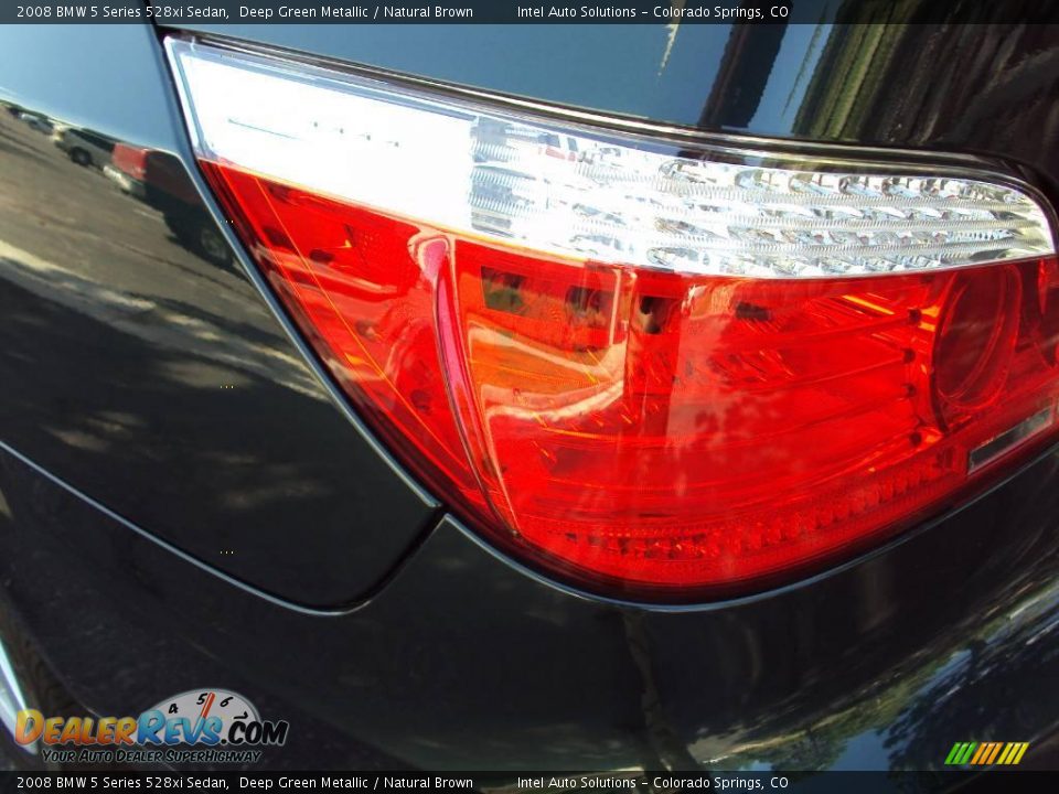 2008 BMW 5 Series 528xi Sedan Deep Green Metallic / Natural Brown Photo #29