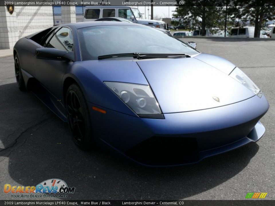 2009 Lamborghini Murcielago LP640 Coupe Matte Blue / Black Photo #4