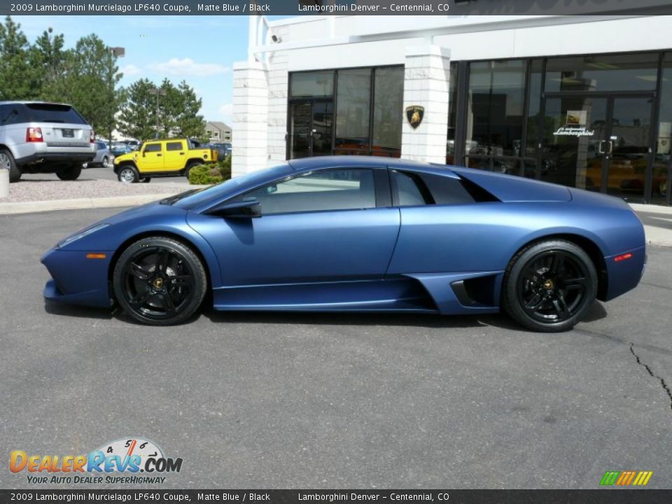 2009 Lamborghini Murcielago LP640 Coupe Matte Blue / Black Photo #9