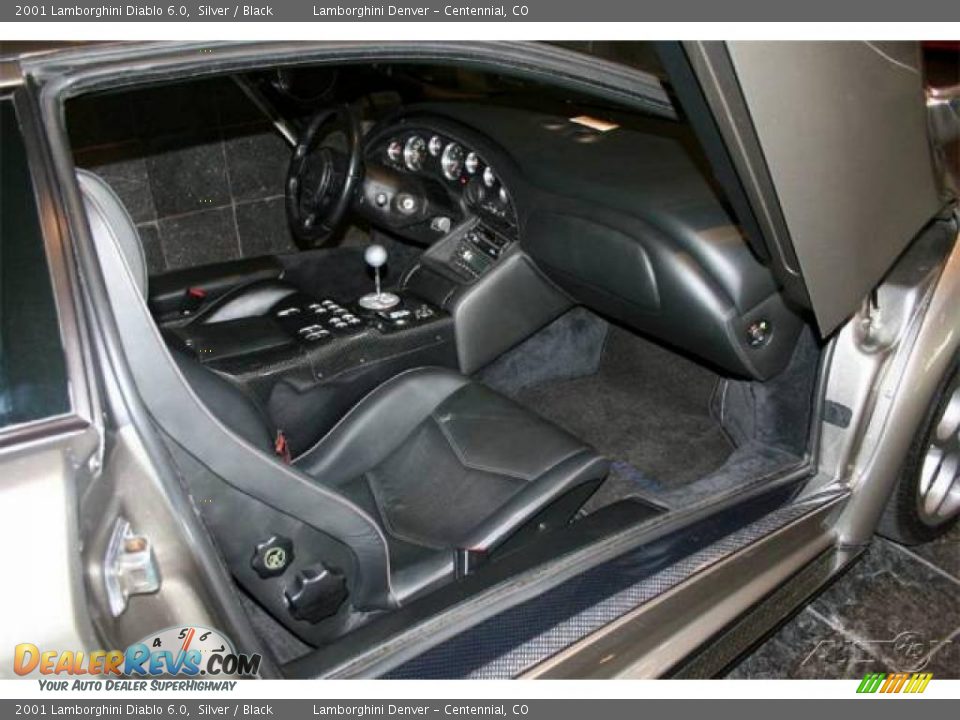 Black Interior - 2001 Lamborghini Diablo 6.0 Photo #36