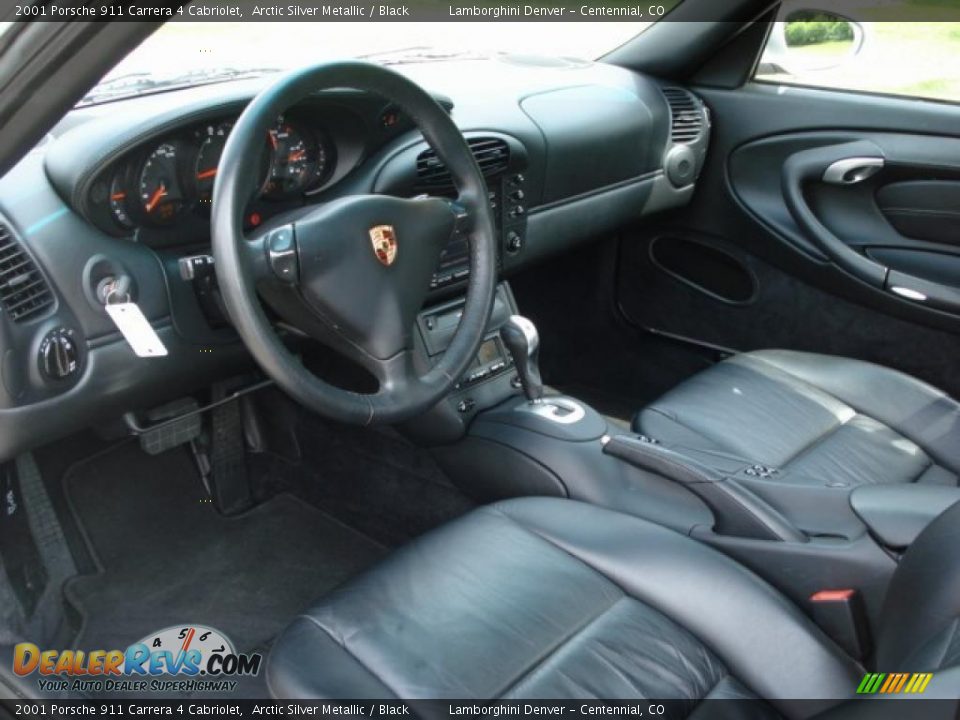 2001 Porsche 911 Carrera 4 Cabriolet Arctic Silver Metallic / Black Photo #2