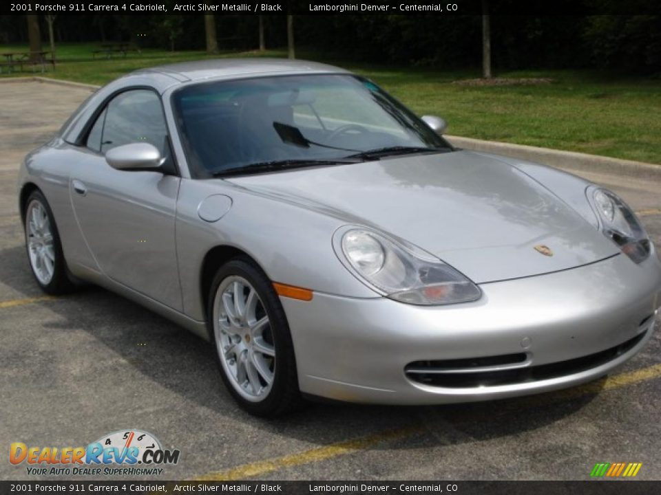 2001 Porsche 911 Carrera 4 Cabriolet Arctic Silver Metallic / Black Photo #12