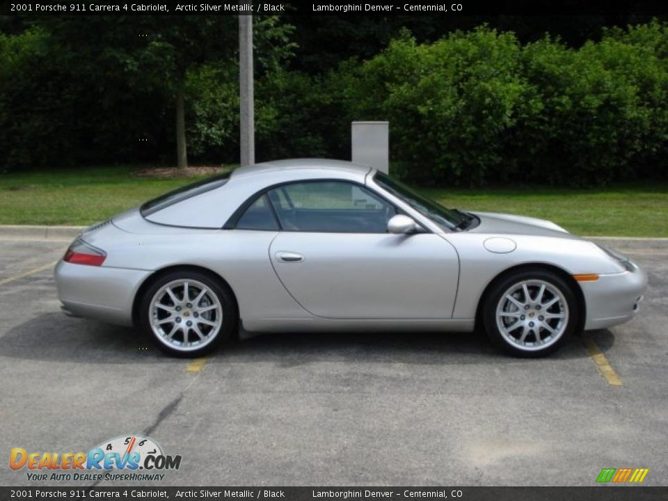 2001 Porsche 911 Carrera 4 Cabriolet Arctic Silver Metallic / Black Photo #13