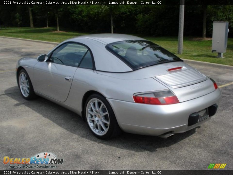 2001 Porsche 911 Carrera 4 Cabriolet Arctic Silver Metallic / Black Photo #14