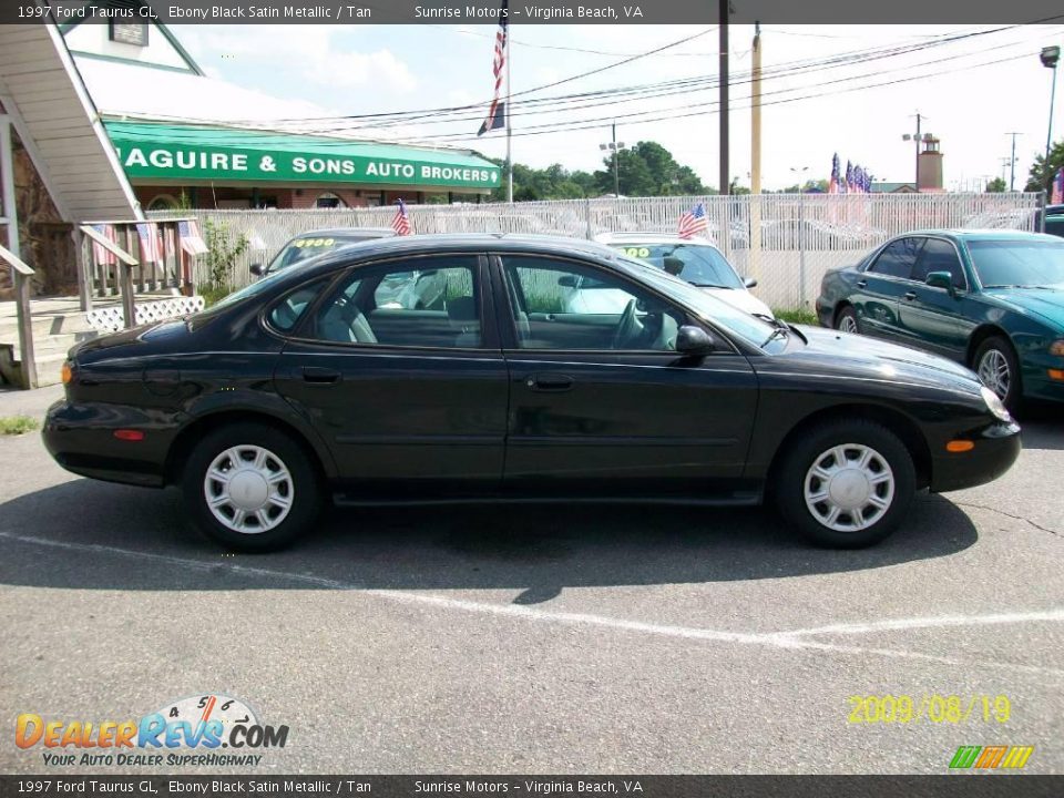 1997 Ford Taurus GL Ebony Black Satin Metallic / Tan Photo #1