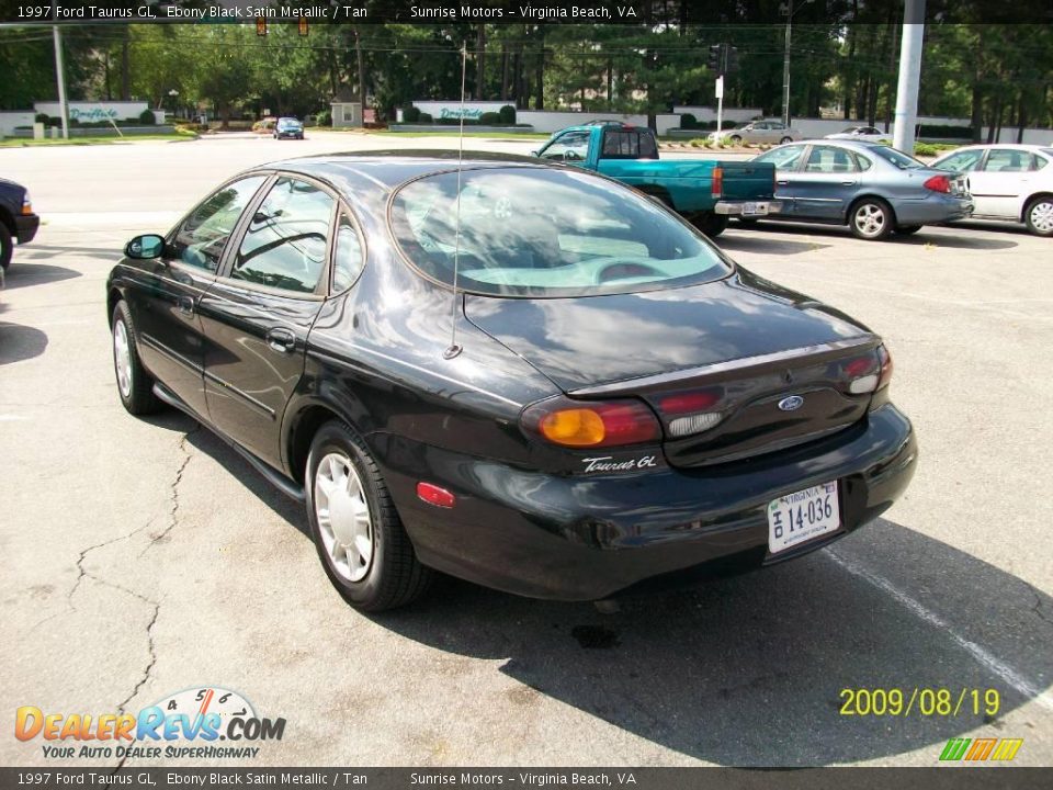 1997 Ford Taurus GL Ebony Black Satin Metallic / Tan Photo #4