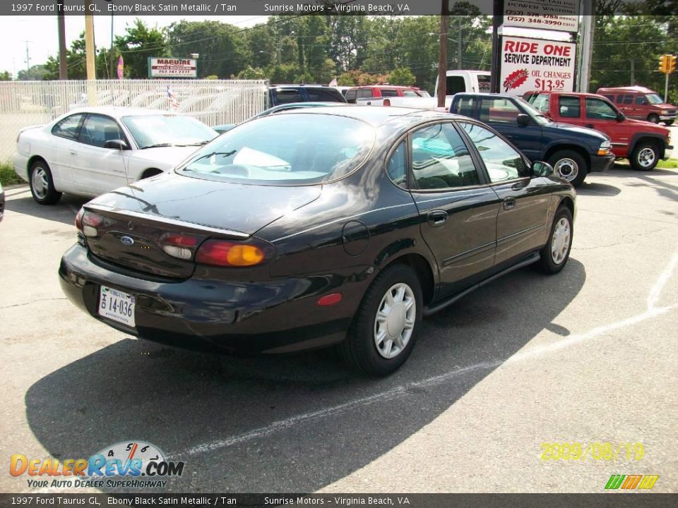 1997 Ford Taurus GL Ebony Black Satin Metallic / Tan Photo #5