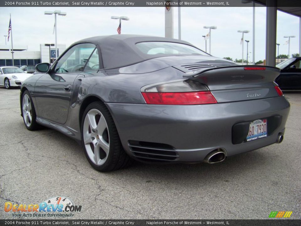 2004 Porsche 911 Turbo Cabriolet Seal Grey Metallic / Graphite Grey Photo #1