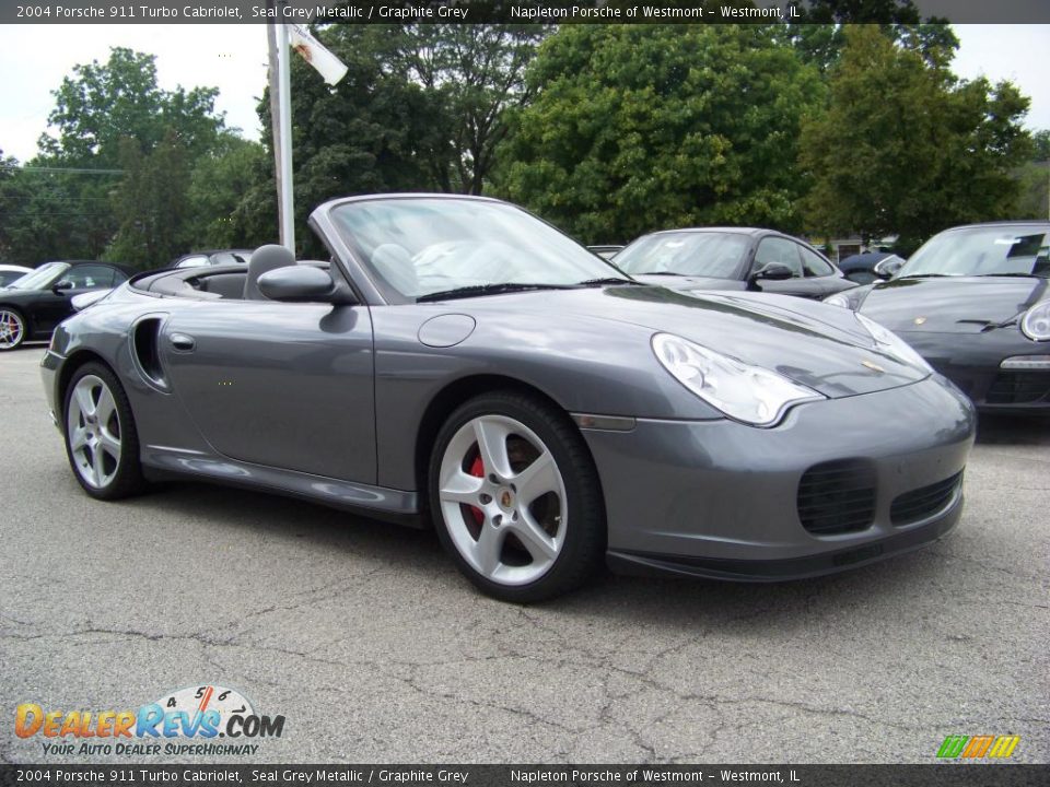 Seal Grey Metallic 2004 Porsche 911 Turbo Cabriolet Photo #4