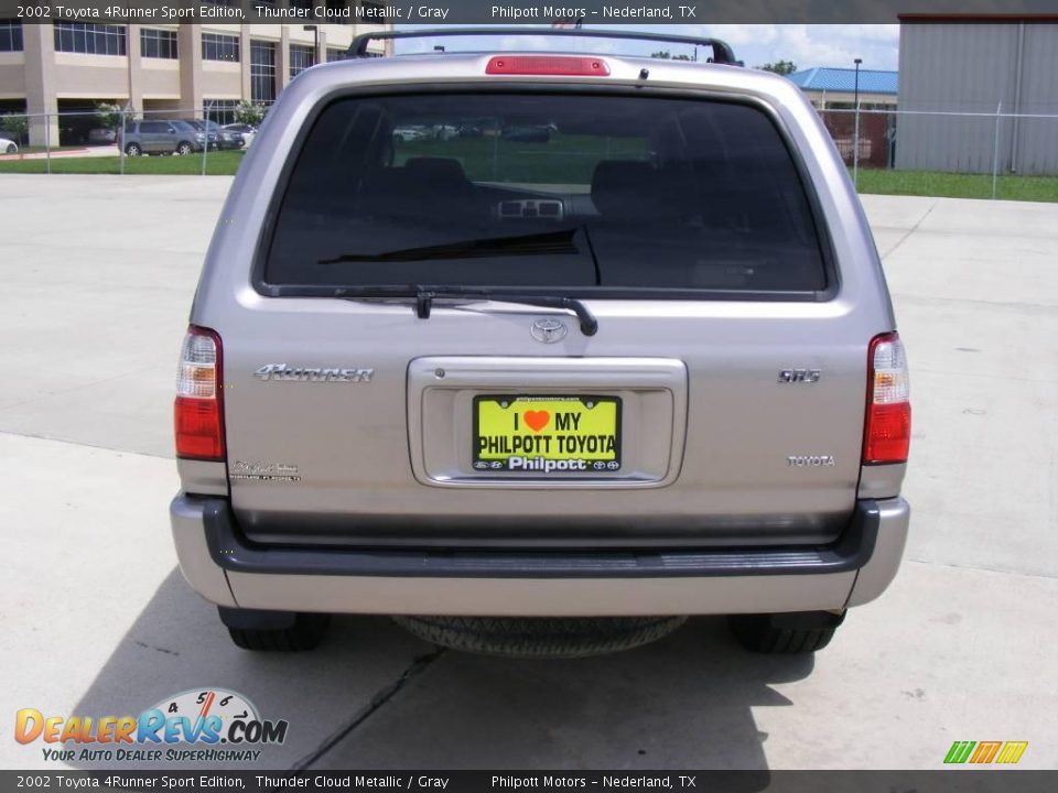 2002 Toyota 4Runner Sport Edition Thunder Cloud Metallic / Gray Photo #4