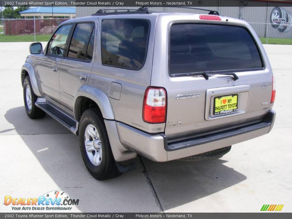 2002 Toyota 4Runner Sport Edition Thunder Cloud Metallic / Gray Photo #5