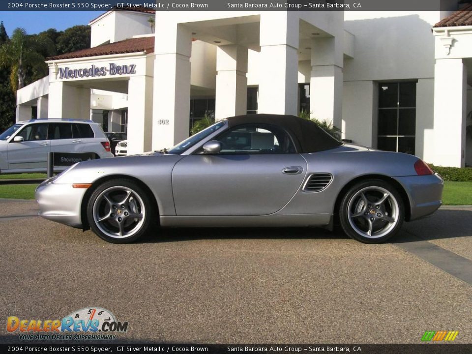 2004 Porsche Boxster S 550 Spyder GT Silver Metallic / Cocoa Brown Photo #2