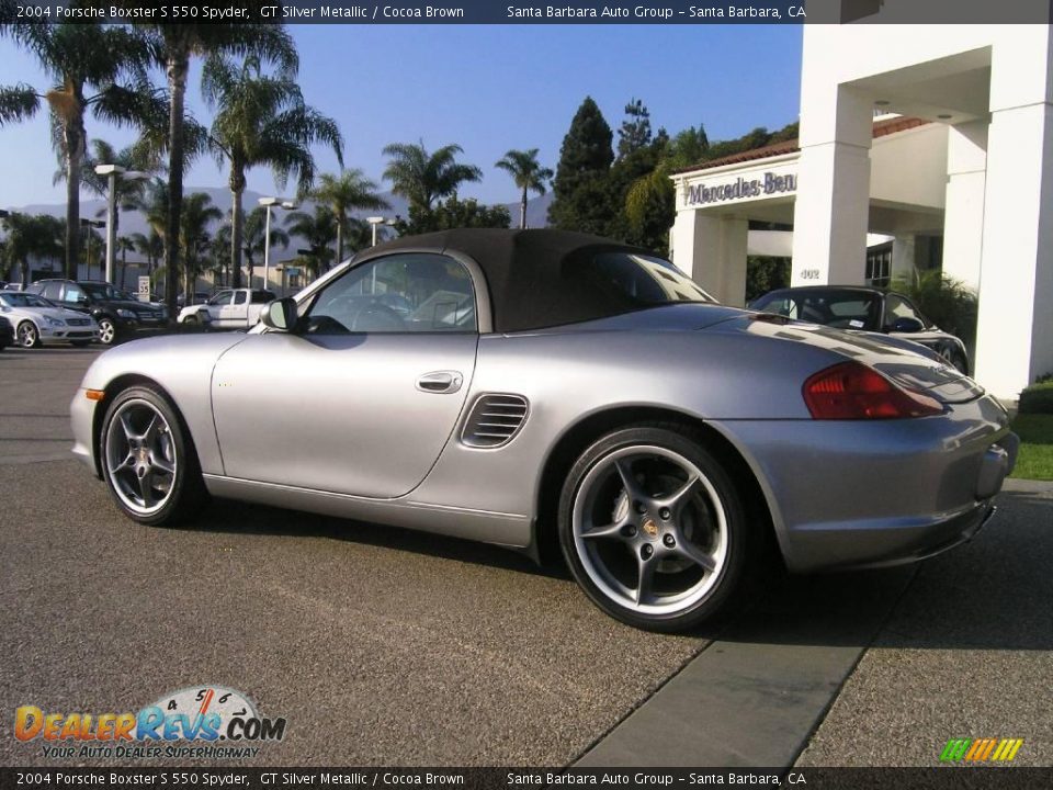 2004 Porsche Boxster S 550 Spyder GT Silver Metallic / Cocoa Brown Photo #3