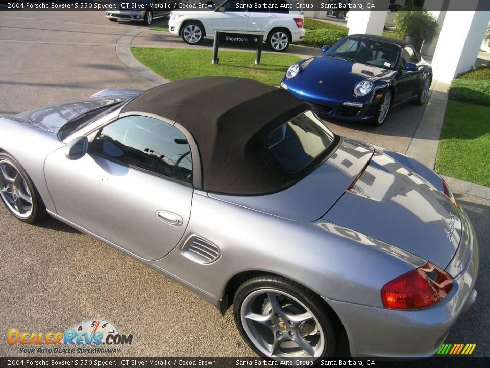 2004 Porsche Boxster S 550 Spyder GT Silver Metallic / Cocoa Brown Photo #4
