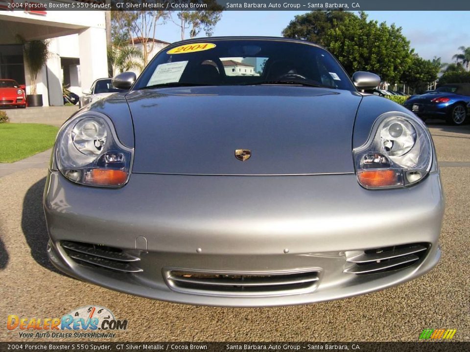 2004 Porsche Boxster S 550 Spyder GT Silver Metallic / Cocoa Brown Photo #9