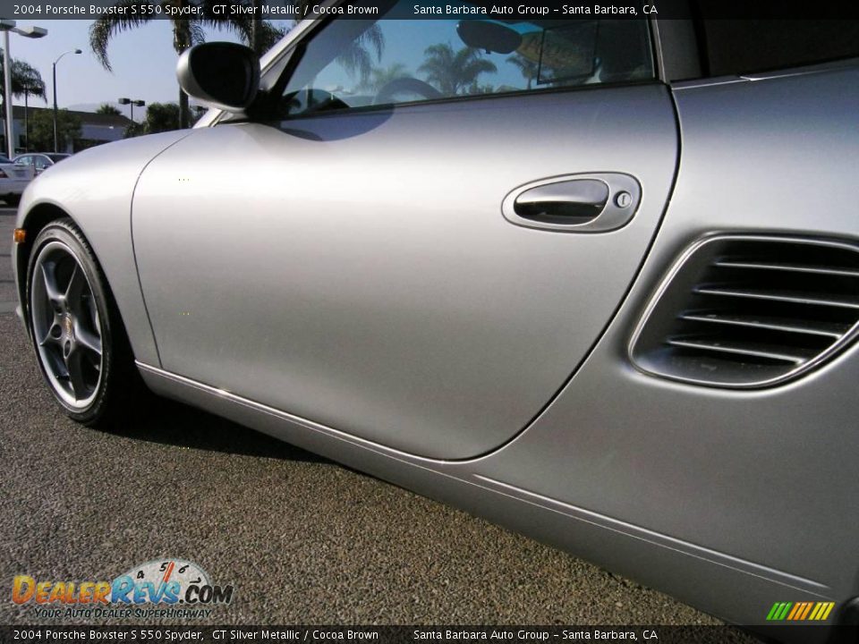 2004 Porsche Boxster S 550 Spyder GT Silver Metallic / Cocoa Brown Photo #11