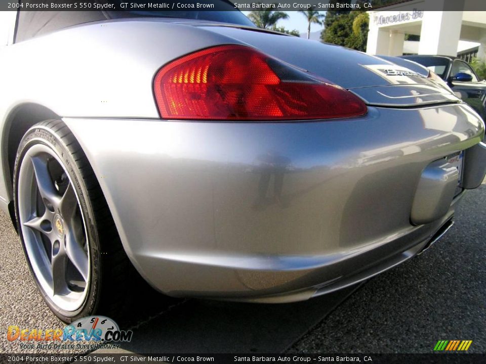 2004 Porsche Boxster S 550 Spyder GT Silver Metallic / Cocoa Brown Photo #12