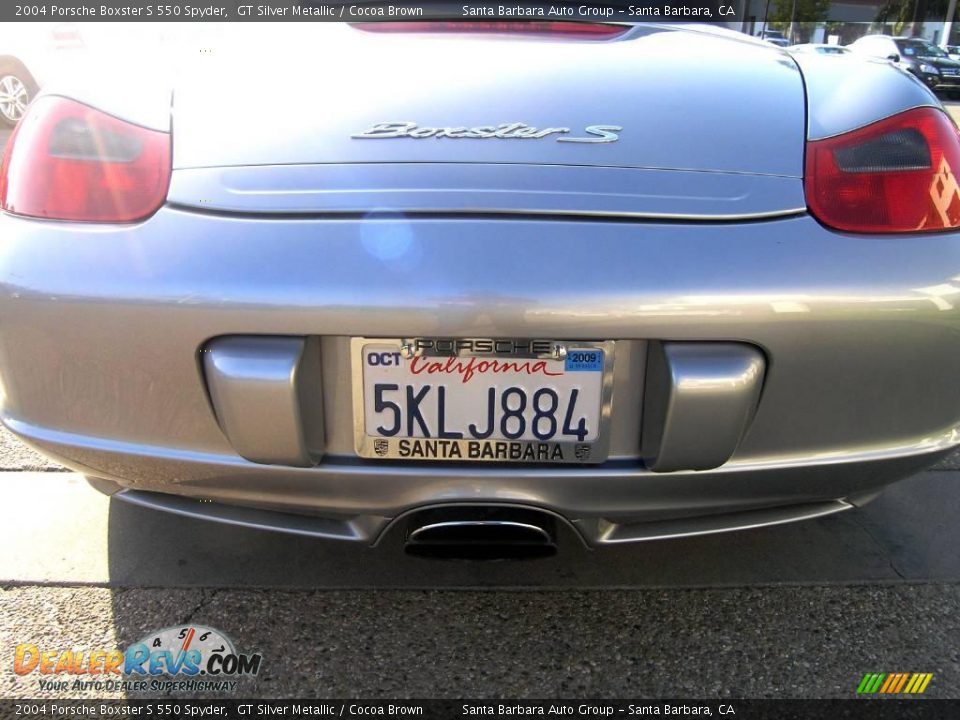 2004 Porsche Boxster S 550 Spyder GT Silver Metallic / Cocoa Brown Photo #13