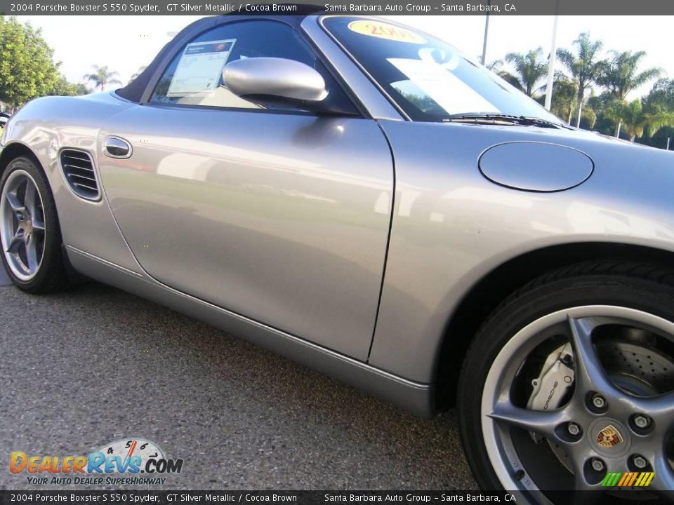 2004 Porsche Boxster S 550 Spyder GT Silver Metallic / Cocoa Brown Photo #15