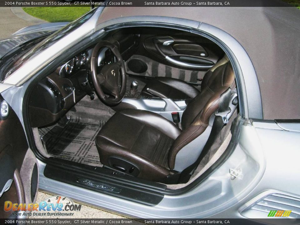 Cocoa Brown Interior - 2004 Porsche Boxster S 550 Spyder Photo #17