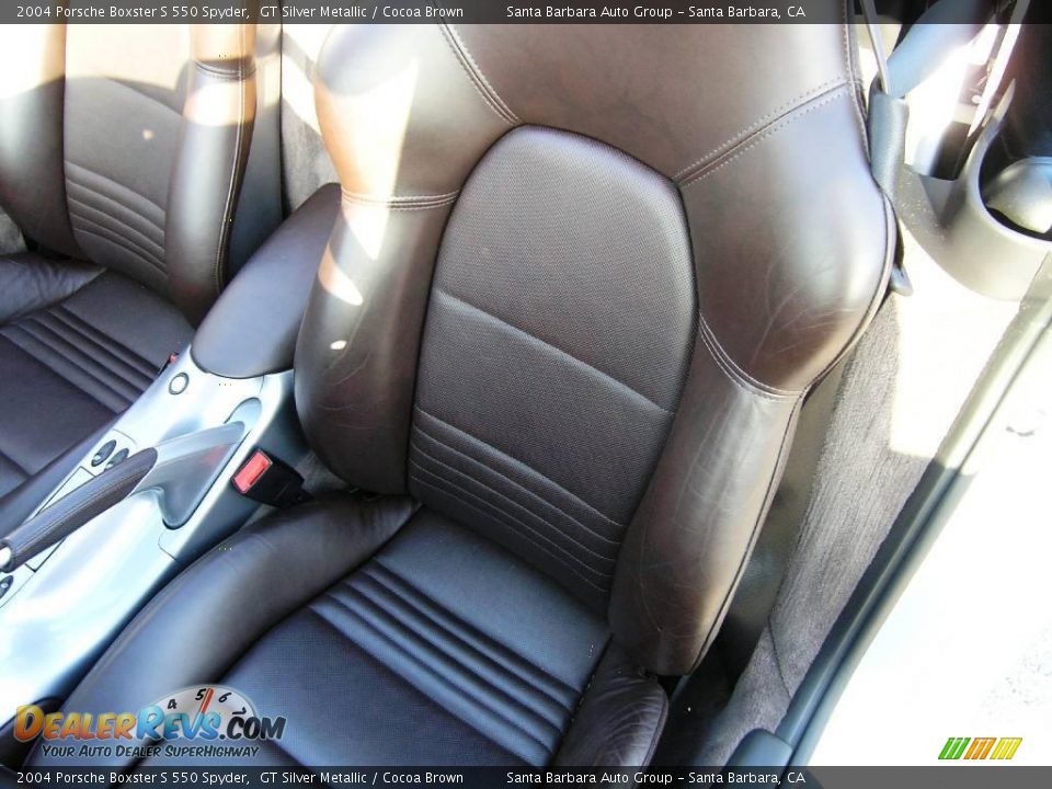 2004 Porsche Boxster S 550 Spyder GT Silver Metallic / Cocoa Brown Photo #26