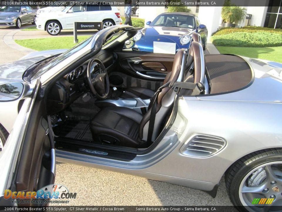 2004 Porsche Boxster S 550 Spyder GT Silver Metallic / Cocoa Brown Photo #29