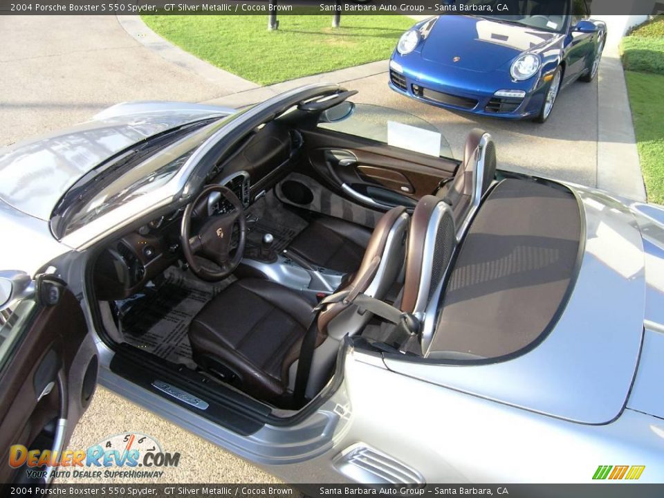 2004 Porsche Boxster S 550 Spyder GT Silver Metallic / Cocoa Brown Photo #30
