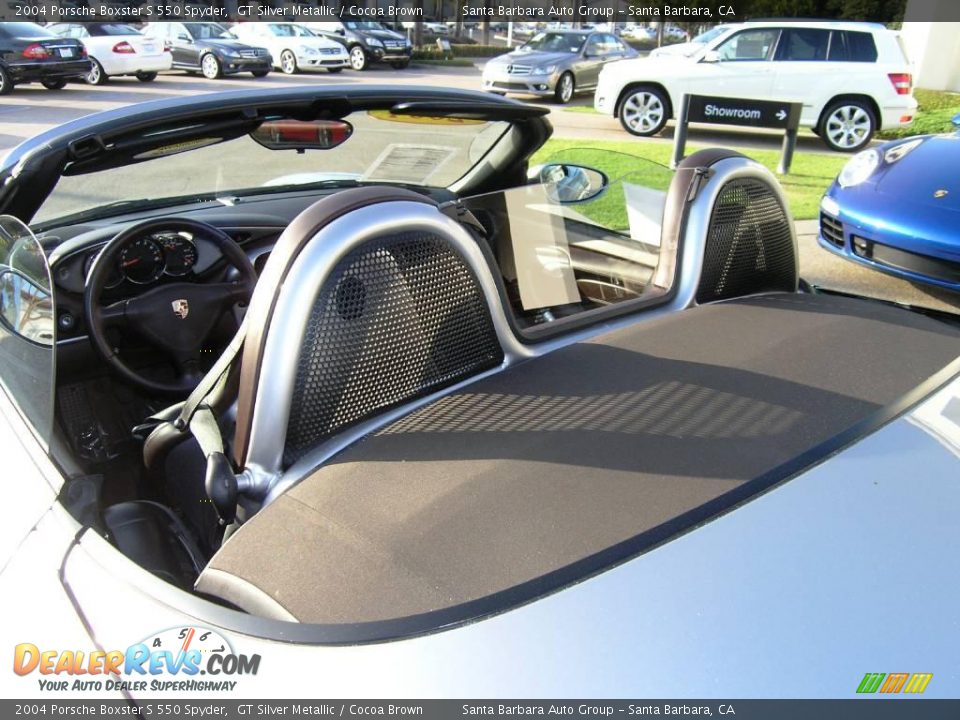 2004 Porsche Boxster S 550 Spyder GT Silver Metallic / Cocoa Brown Photo #31