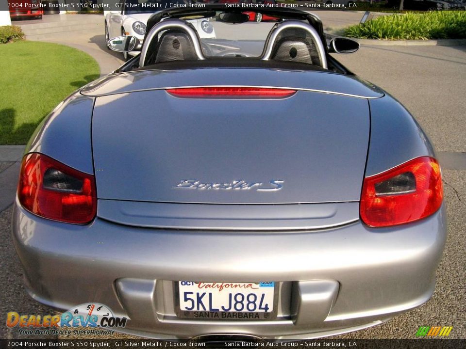 2004 Porsche Boxster S 550 Spyder GT Silver Metallic / Cocoa Brown Photo #34