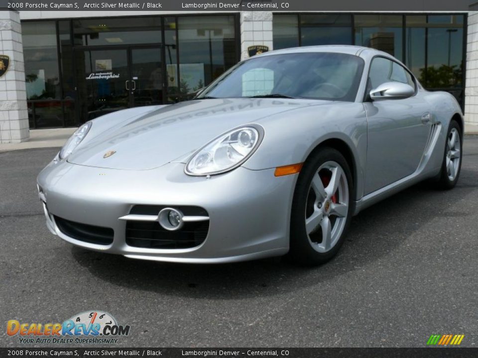 2008 Porsche Cayman S Arctic Silver Metallic / Black Photo #2