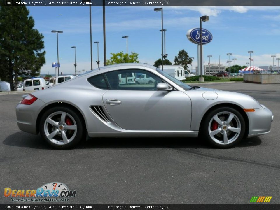 2008 Porsche Cayman S Arctic Silver Metallic / Black Photo #5