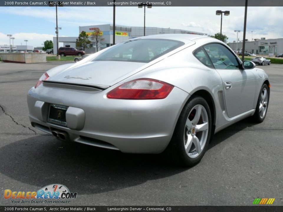 2008 Porsche Cayman S Arctic Silver Metallic / Black Photo #6