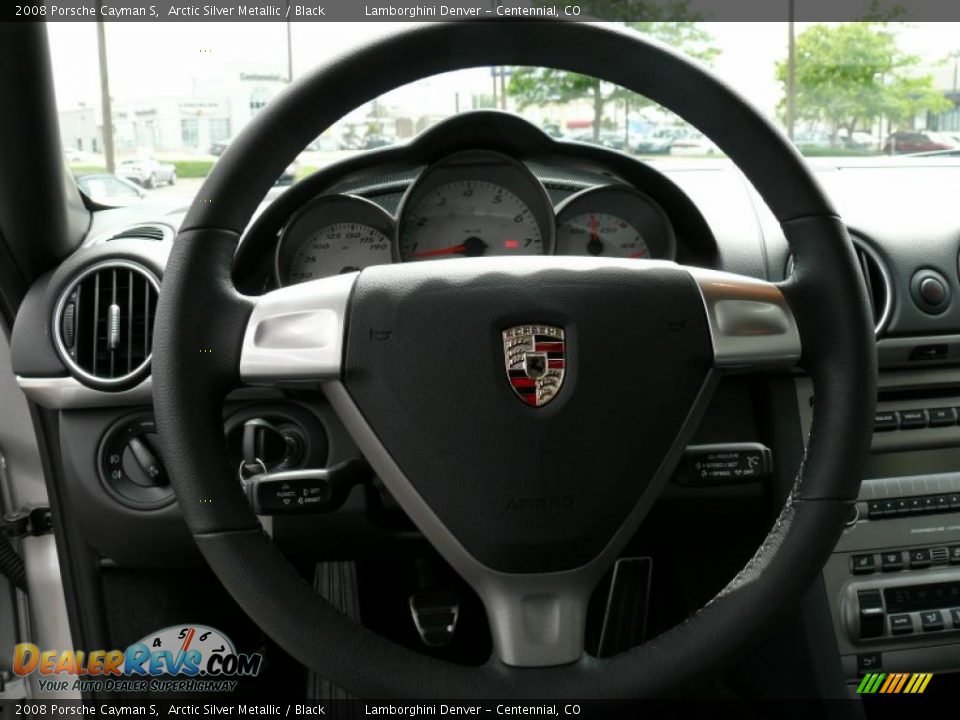 2008 Porsche Cayman S Arctic Silver Metallic / Black Photo #12