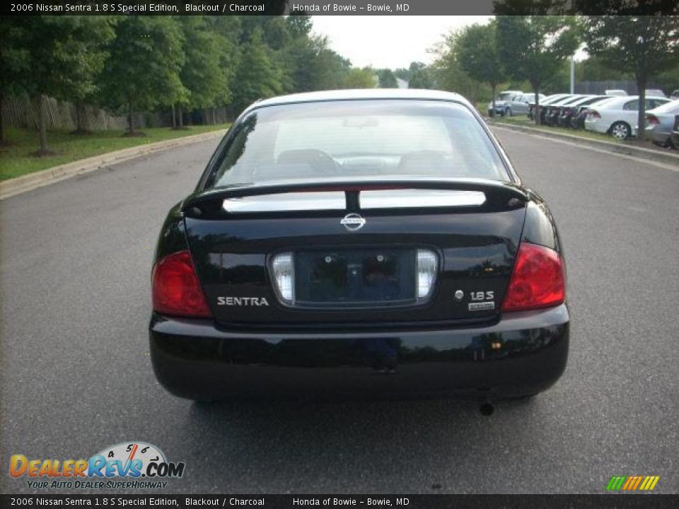 2006 Nissan Sentra 1.8 S Special Edition Blackout / Charcoal Photo #4