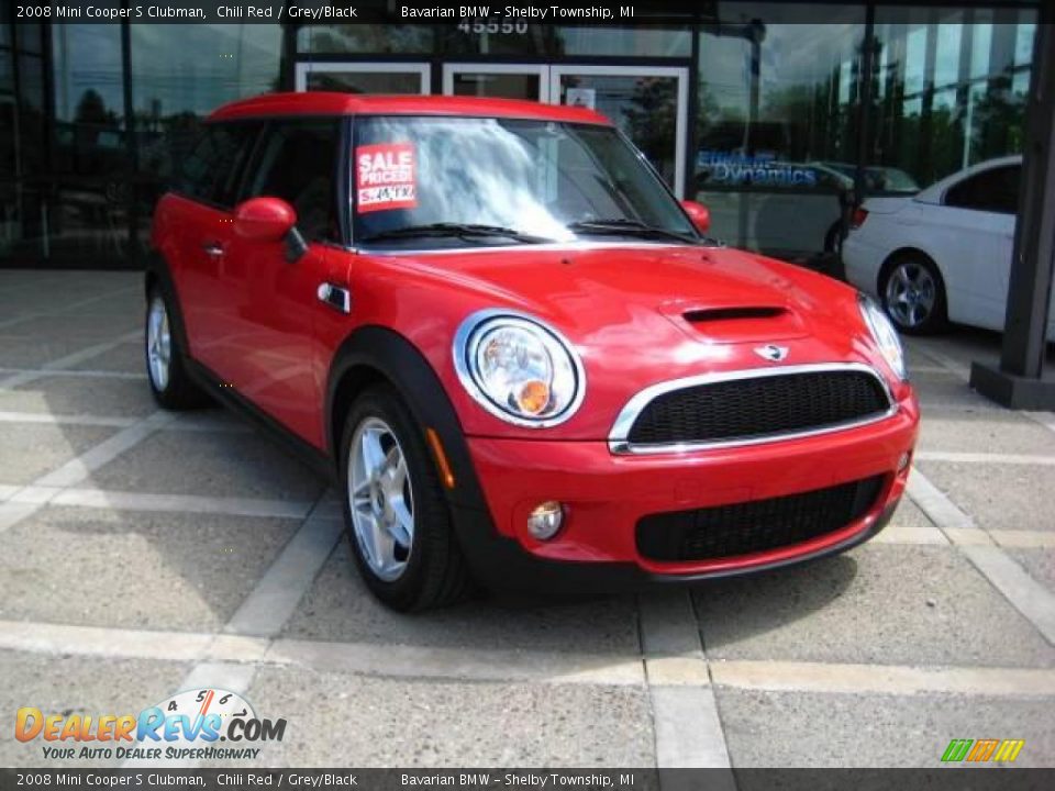 2008 Mini Cooper S Clubman Chili Red / Grey/Black Photo #1