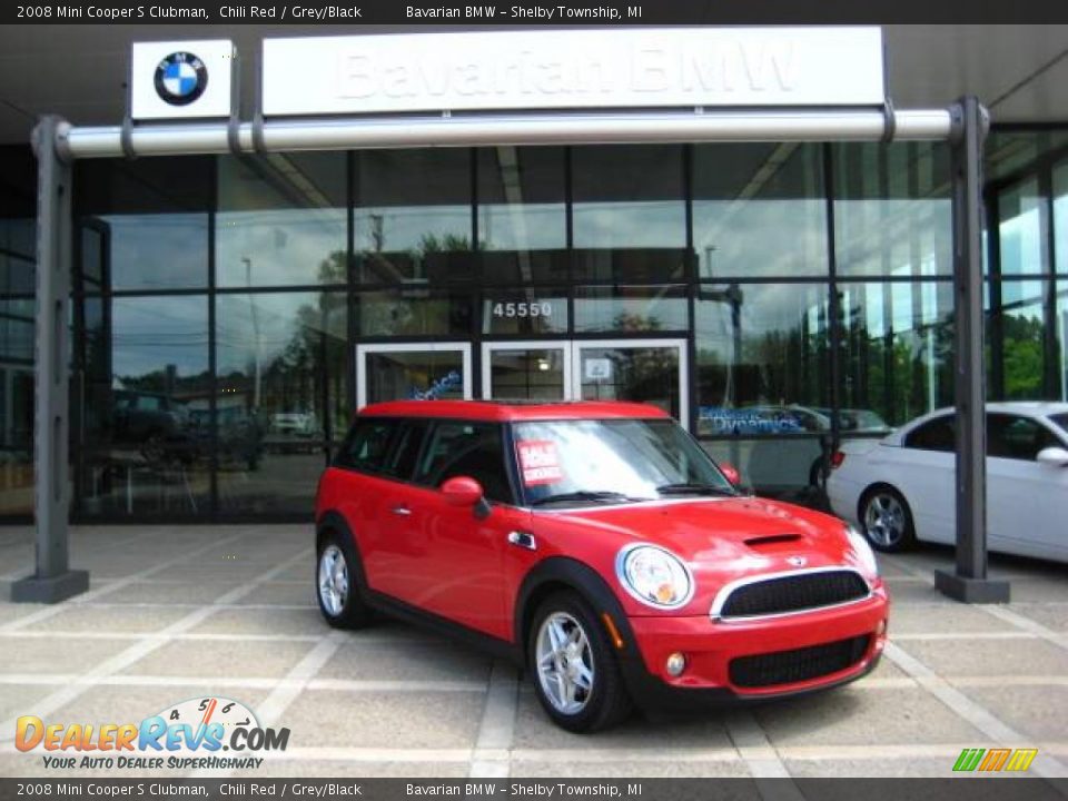 2008 Mini Cooper S Clubman Chili Red / Grey/Black Photo #2