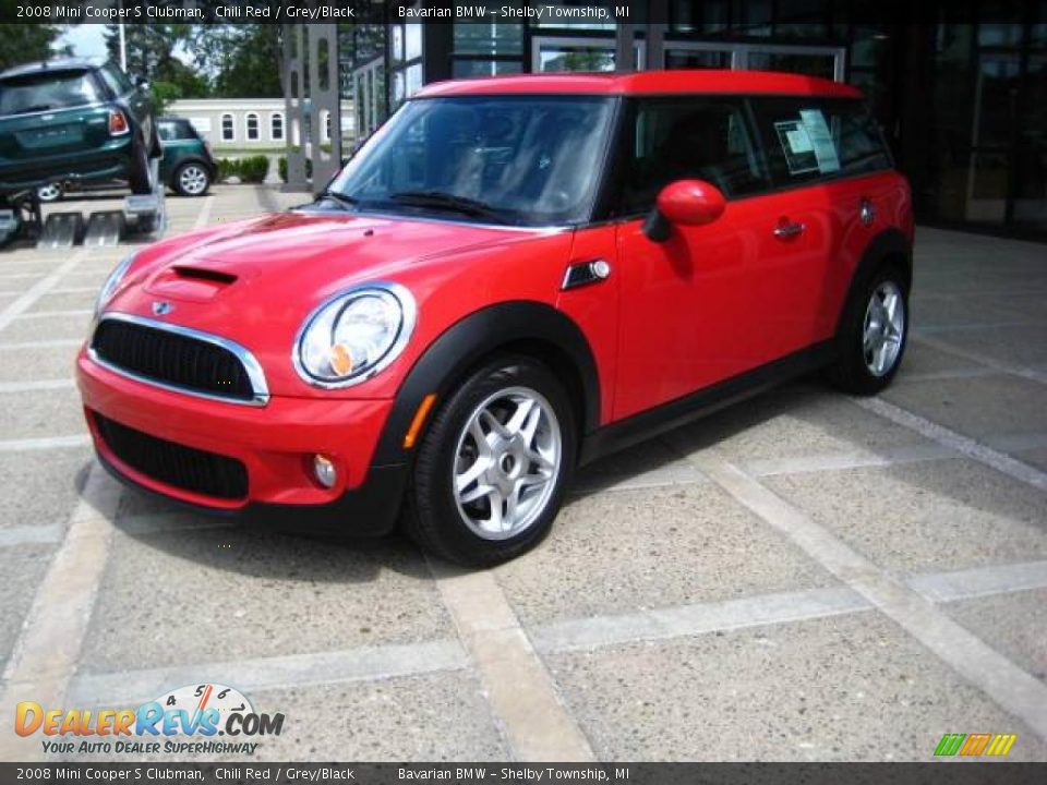 2008 Mini Cooper S Clubman Chili Red / Grey/Black Photo #4