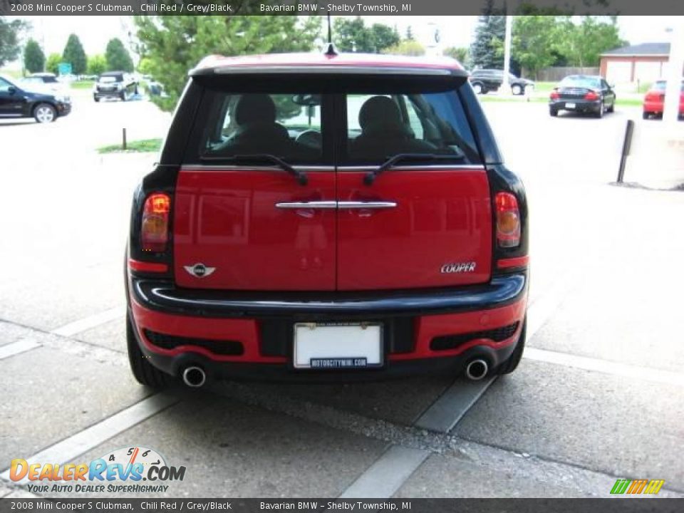 2008 Mini Cooper S Clubman Chili Red / Grey/Black Photo #7