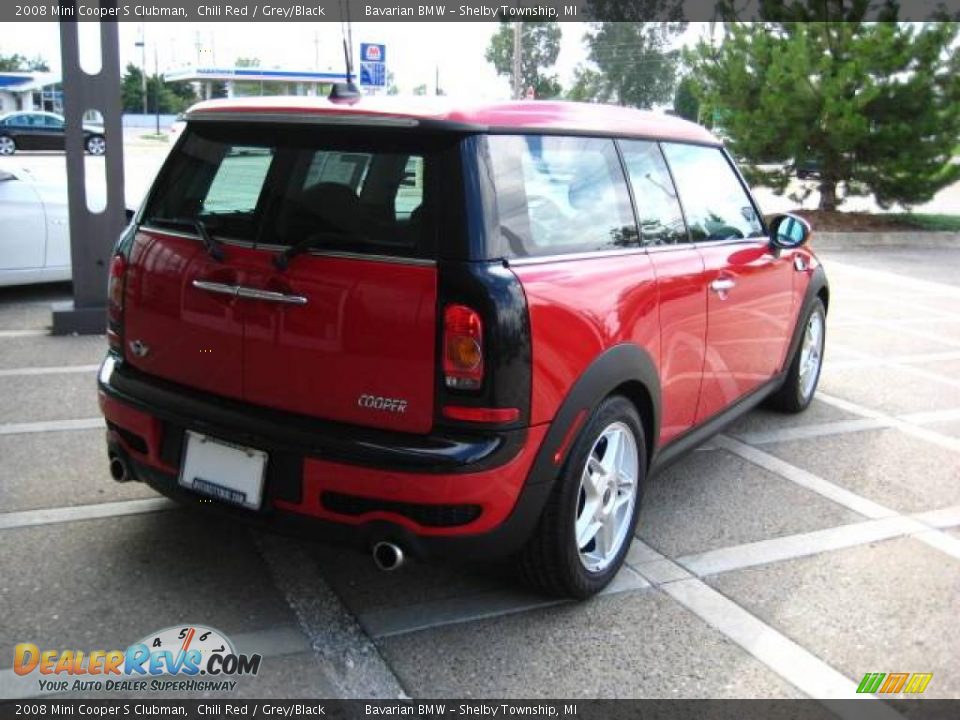 2008 Mini Cooper S Clubman Chili Red / Grey/Black Photo #8