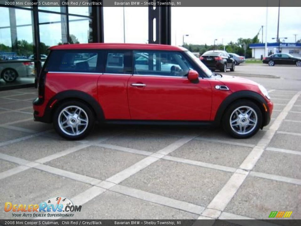 2008 Mini Cooper S Clubman Chili Red / Grey/Black Photo #9