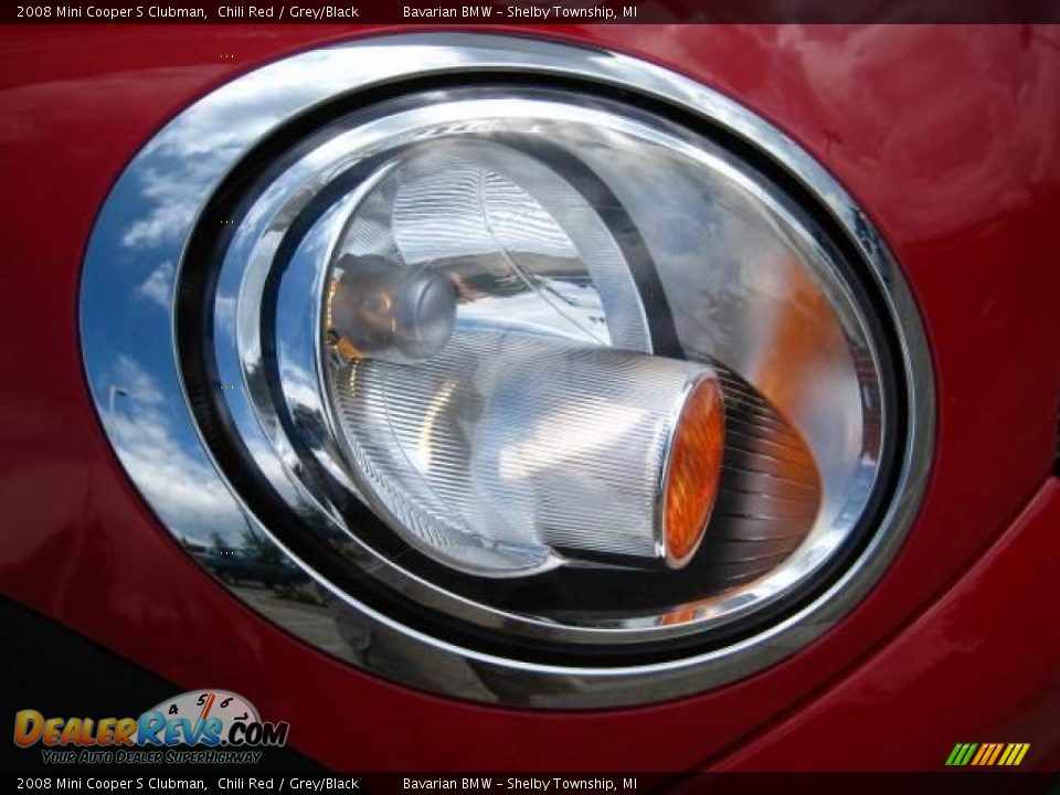 2008 Mini Cooper S Clubman Chili Red / Grey/Black Photo #11