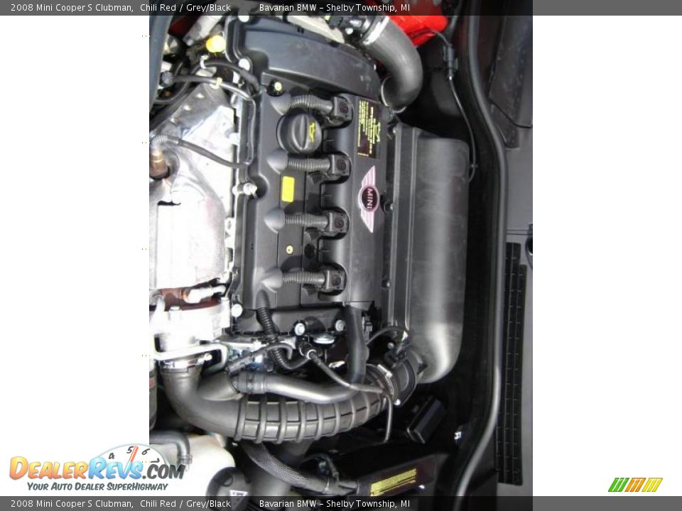 2008 Mini Cooper S Clubman Chili Red / Grey/Black Photo #12